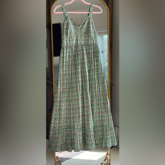 NWT Anthropologie SAMPLE Raga Beach Boho Maxi Dress | Pink/Green | Size: S - Picture 1 of 5